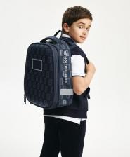 Рюкзак Gulliver Рюкзак формованный с эргономичной спинкой детский синий с рисунком