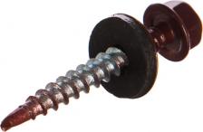 Саморез/шуруп Bohrer Саморез кровельный 4,8х38(35) RAL3005 красное вино (250ф)