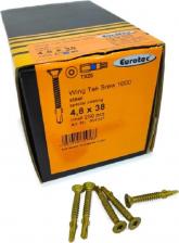 Саморез/шуруп Eurotec Саморезы Wing Tek Srew 1000, 4.8x38, TX25, потай, флюгель, 250 шт. 904335