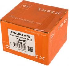 Саморез/шуруп Infix Саморез отделочный потайн. 3.5х40 цж TX 10 (упак 500 шт)