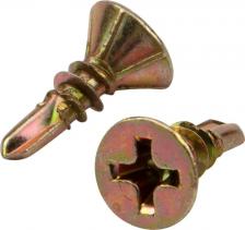 Саморез/шуруп Kranz Саморез оконный сверло 3,9х35мм, желтый цинк, пакет, цена за 1 упак