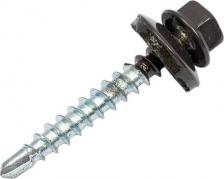 Саморез/шуруп Креп-Комп Кровельный саморез 4,8x35, RAL8019, серо-коричневый, 250 шт. ск358019кф