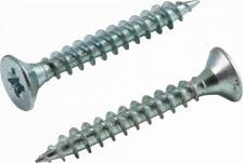 Саморез/шуруп Квадра Универсальный оцинкованный саморез Универсальный саморез 4x40 белый, потайная голова, цинк, уп. 15 шт. 403040168120