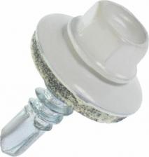 Саморез/шуруп Сима-Ленд Саморезы кровельные 5.5х25 RAL9003, белый, 250 шт