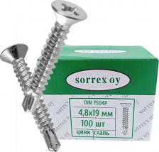 Саморез/шуруп Sorrex Саморез 4.8х19 DIN7504P 100 шт. 7504P,-1-048-019 100