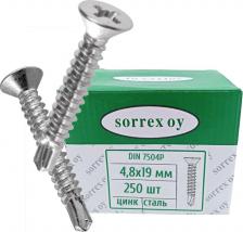 Саморез/шуруп Sorrex Саморез 4.8X19 DIN7504P 250 шт. 7504P-1-048-019 250