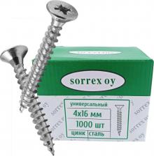 Саморез/шуруп Sorrex Саморез используется для крепления дерева, ДСП, ДВП и других материалов. Имеет потайную головку, крестообразный шлиц Ph, острый наконечник, крупную 4673721649788