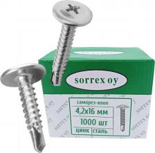 Саморез/шуруп Sorrex Саморезы "клопы" – фиксаторы, предназначенные для крепежа металлических, гипсокартонных, деревянных и прочих элементов к металлическим основаниям, а 4610752746079