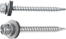 Саморез/шуруп Starfix Кровельный оцинкованный саморез Кровельный саморез 4,8x60 мм, цинк, шайба с прокладкой, PT1, 150 шт. SMC3-83844-150