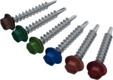 Саморез/шуруп Starfix Саморез кровельный SM-48737-2500, 4.8х70 мм цинк, шайба с прокл., PT1, RAL 3011