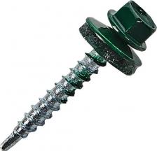 Саморез/шуруп Starfix Саморез кровельный SMV1-65462-5, 4.8х29 мм, цинк, шайба с прокладкой, PT1, RAL 6005, 5 кг