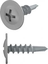 Саморез/шуруп Starfix Саморез SM-87305-12000, 4.2х19 мм с прессшайбой, цинк, со сверлом, RAL 7004