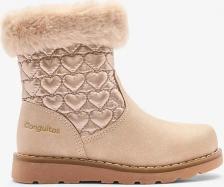 Сапоги и ботфорты для девочки Conguitos Сапоги для девочки с принтом в виде сердечек, бежевый