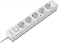 Сетевой фильтр Defender Сетевой фильтр DFS 135, 5м, белый [99432]