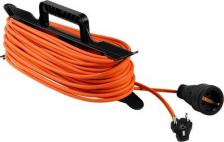 Сетевой фильтр Defender Удлинитель силовой Ext2G-02-30, розеток 1шт, 2x0.75 кв.мм, 6A, 30м, ПВС, рамка пластиковая, оранжевый [99858]