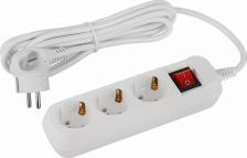 Сетевой фильтр Эра UDL-16-330-ES Удлинитель электрический UDL-16-330-ES Greenline 3 розетки с заземлением с выключателем 3м ПВС 3x1мм2, цена за 1 шт