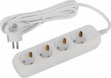 Сетевой фильтр Эра UDL-16-430-E Удлинитель электрический UDL-16-430-E Greenline 4 розетки с заземлением 3м ПВС 3x1мм2, цена за 1 шт