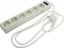 Сетевой фильтр Exegate Сетевой фильтр SP-6-1.5W, 6 розеток, с/з, 10А / 2200 Вт белый 1.5 м 300 мм 50 мм 50 мм 6