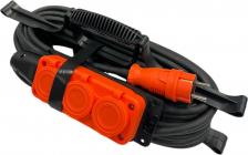 Сетевой фильтр iTOK Силовой удлинитель Удлинитель силовой тип SUR серии iCONNECT COLOR на рамке с заземлением КГтп-ХЛ 3x2,5 мм 3 гнезда IP54 ГОСТ цвет оранжевый 10 м