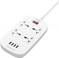 Сетевой фильтр Ldnio Сетевой фильтр SC4407Q, 4 розетки, 2 м, White