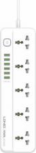 Сетевой фильтр Ldnio Сетевой фильтр SC5614 Power Strip Surge Protector 2500W, 5 розеток, 6 USB, 2м, белый