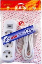 Сетевой фильтр LUX Сетевой удлинитель У3-Е-USB-05