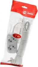 Сетевой фильтр Makel Сетевой удлинитель 2*7 MGP 107 на 7 метров 2 розетки 2,2 кВт 10А белый 2270-02