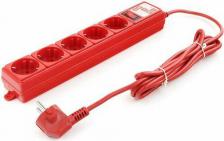 Сетевой фильтр Power Cube Фильтр-удлинитель SPG-MXTR-14 3м, 5 розеток, 10А 2,2кВт, красный