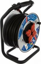 Сетевой фильтр Power Cube Удлинитель на металлической катушке IP44, 16А, 50м, резина, 3x1,5мм2, 4 розетки с заземлением, PC44703