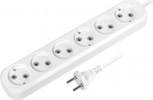 Сетевой фильтр SmartBuy Удлинитель, 6 гнезд 3 метра 10А/2,2кВт без заземления ПВС 2х1,0, цена за 1 шт
