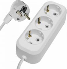 Сетевой фильтр Stekker Удлинитель трехместный с/з 3x0,75, 2м, серия Home, HM01-31-02, белый, цена за 1 шт