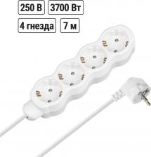 Сетевой фильтр TDM Electric Удлинитель бытовой Люкс 4 гнезда, 7 м, с/з, с з/ш, ПВС 3х1,5 мм2, 16 А, 250 В, 3700 Вт У1-43172, цена за 1 шт