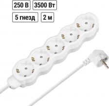 Сетевой фильтр TDM Electric Удлинитель бытовой Люкс 5 гнезд, 2 м, с/з, с з/ш, ПВС 3х1 мм2, 16 А, 250 В, 3500 Вт У1-53054, цена за 1 шт