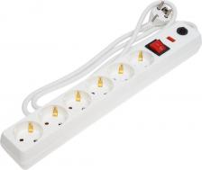 Сетевой фильтр truEnergy Удлинитель Удлинитель-сетевой фильтр с выключателем и защитой от перегрузки 6 розеток кабель ПВС 3х1,5м2 1.5м 15200