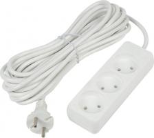 Сетевой фильтр Uniel Удлинители бытовые S-CU3-10 WHITE, цена за 1 шт