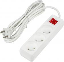 Сетевой фильтр Uniel Удлинители бытовые S-CU3-3B WHITE, цена за 1 шт