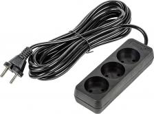 Сетевой фильтр Uniel Удлинители бытовые S-CU3-5 BLACK, цена за 1 шт