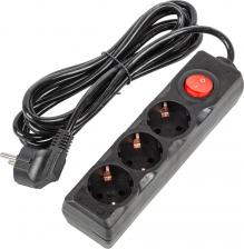 Сетевой фильтр Uniel Удлинители бытовые S-GCU3-3B BLACK, цена за 1 шт