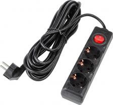 Сетевой фильтр Uniel Удлинители бытовые S-GCU3-7B BLACK, цена за 1 шт