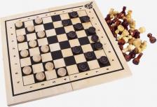 Шахматы/шашки/нарды Орловская ладья Игра 2 в 1 ( шашки, шахматы ) В-6