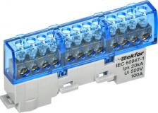 Шинная система ИЭК Шины с изолятором предназначены для электрического и механического соединения нулевых, защитных и фазных проводников. Применяются в щитовых сборках 4610084718881