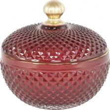 Шкатулка Glasar Шкатулка стекло 12х12х12см красная