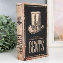 Шкатулка Сима-Ленд Сейф-книга дерево кожзам "Цилиндр" 21х13х5 см 9078971