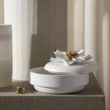 Шкатулка Togas Шкатулка для украшений Гибискус белый D-15 см, 1 пр