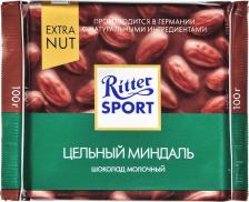 Ritter Sport Цельный миндаль Шоколад молочный с цельным миндалем, 100 г – фото 2