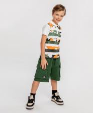 Шорты для мальчика Button Blue Шорты 124BBBJC60034400, зеленый, 146