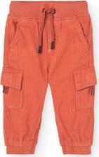 Штанишки для малыша Boboli Брюки-карго из вельвета для малышей с эластичным поясом, оранжевый