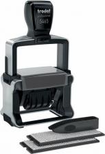 Штемпельная продукция Trodat Датер самонаборный металлический, 4 строки+дата, оттиск 56х33 мм, сине-красный, 5465BANK, кассы в комплекте, 62166, 235565