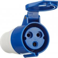 Штепсельное гнездо КЭАЗ Розетка силовая переносная с заземлением 2P+PE 32 А 220 В IP44 синяя