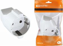 Штепсельное гнездо TDM Electric Кабельная розетка 2П б/з с з/ш 10А 250B белая, цена за 1 шт